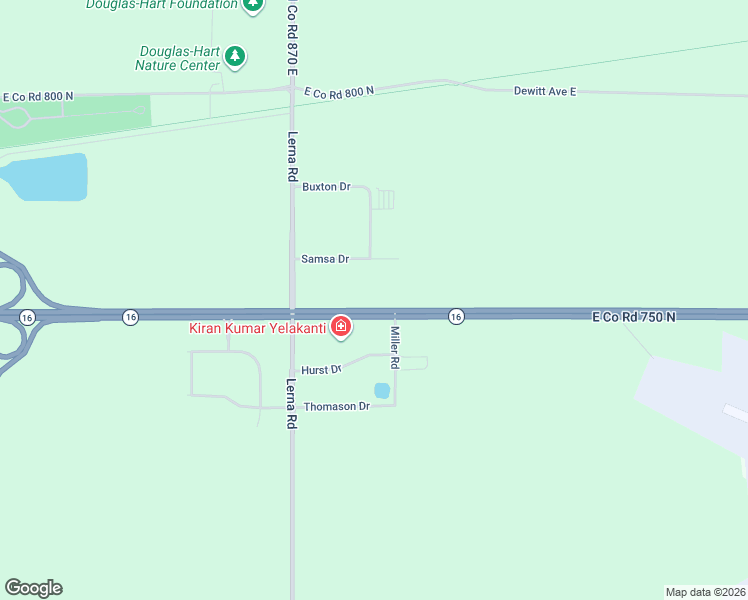 map of restaurants, bars, coffee shops, grocery stores, and more near 2510 Hurst Drive in Mattoon