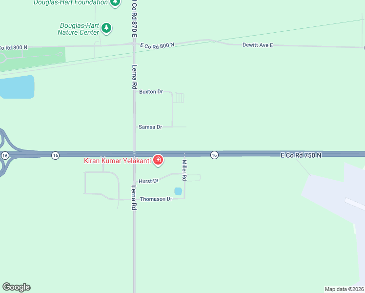 map of restaurants, bars, coffee shops, grocery stores, and more near 100 Miller Road in Mattoon