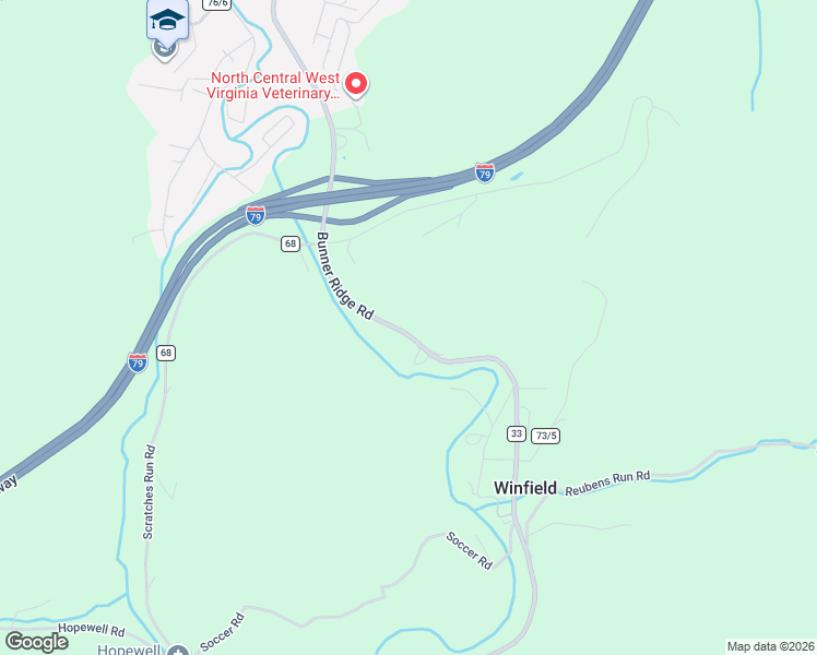 map of restaurants, bars, coffee shops, grocery stores, and more near 121 RR 2 in Fairmont