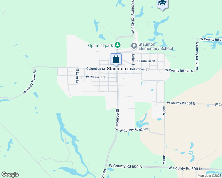 map of restaurants, bars, coffee shops, grocery stores, and more near 206 S Monroe St in Staunton