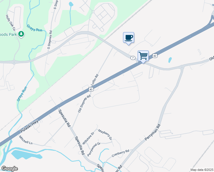 map of restaurants, bars, coffee shops, grocery stores, and more near 1319 South Philadelphia Boulevard in Aberdeen