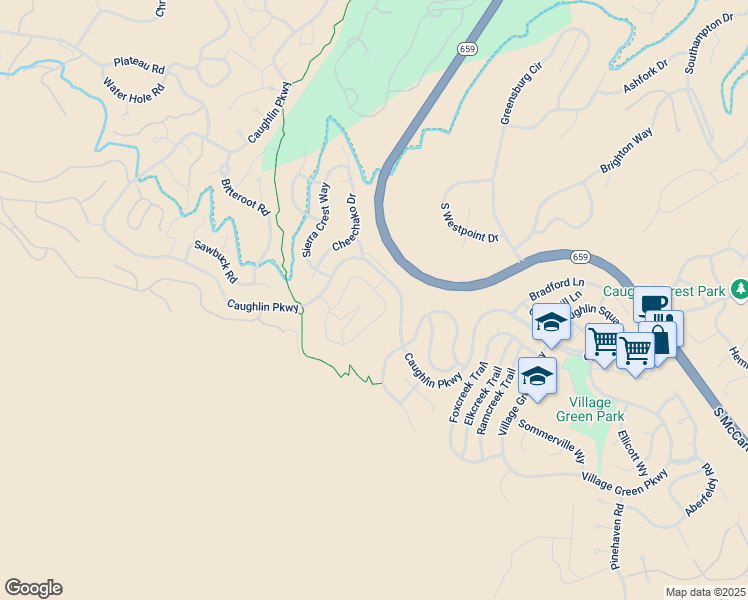 map of restaurants, bars, coffee shops, grocery stores, and more near 4032 Whispering Pine Loop in Reno