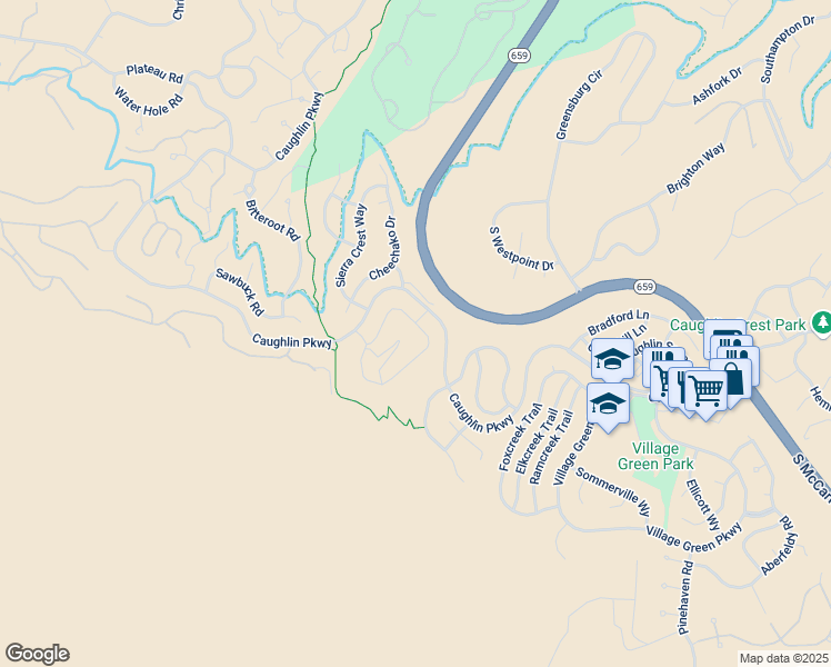map of restaurants, bars, coffee shops, grocery stores, and more near 4032 Whispering Pine Loop in Reno