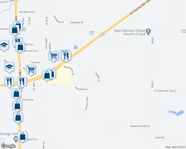 map of restaurants, bars, coffee shops, grocery stores, and more near 2326 Bostic Drive in Charleston