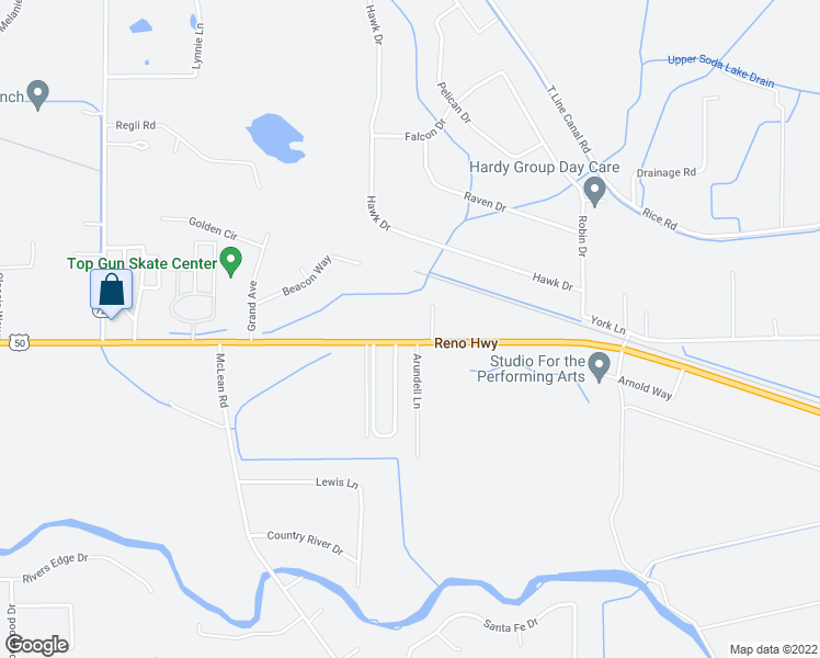 map of restaurants, bars, coffee shops, grocery stores, and more near 4310 Reno Highway in Fallon