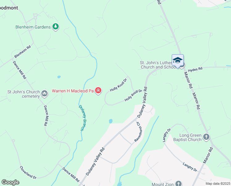 map of restaurants, bars, coffee shops, grocery stores, and more near 4007 Holly Knoll Drive in Glen Arm
