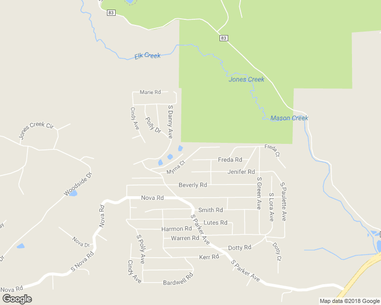 map of restaurants, bars, coffee shops, grocery stores, and more near 33719 Myrna Court in Pine