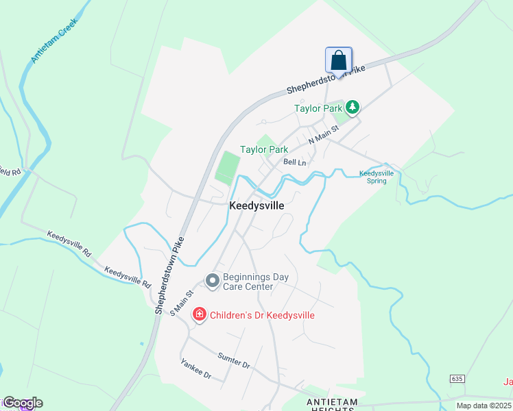 map of restaurants, bars, coffee shops, grocery stores, and more near in Keedysville