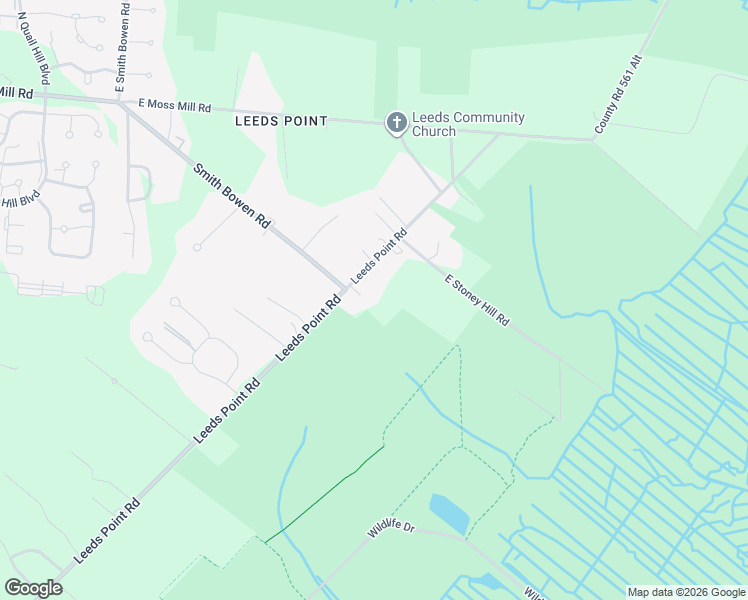 map of restaurants, bars, coffee shops, grocery stores, and more near 38 Leeds Point Road in Galloway