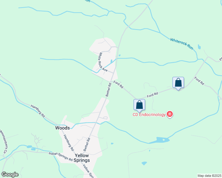 map of restaurants, bars, coffee shops, grocery stores, and more near 9211 Bethel Road in Frederick