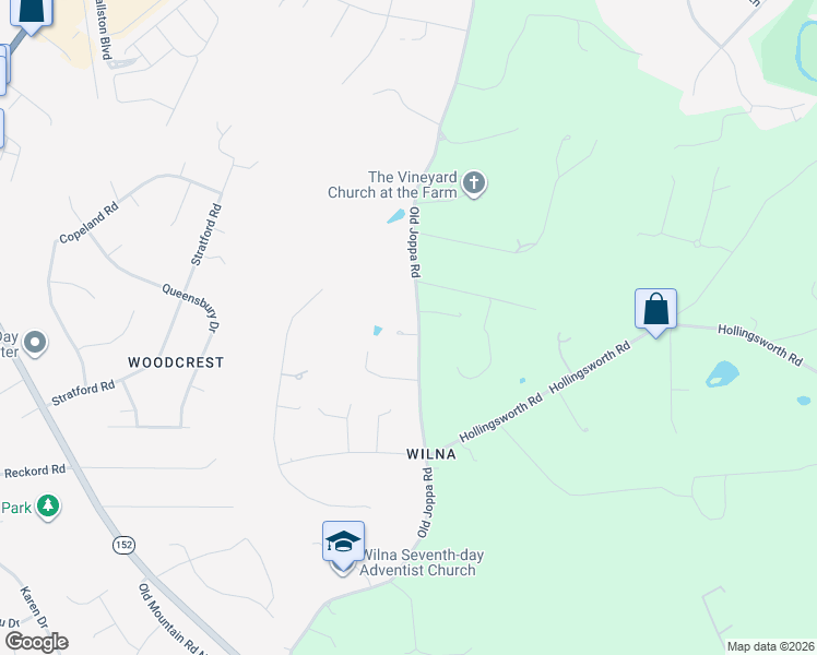 map of restaurants, bars, coffee shops, grocery stores, and more near 808 Old Joppa Rd in Joppa