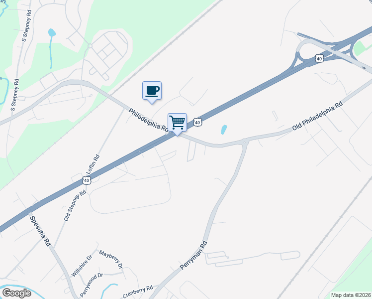 map of restaurants, bars, coffee shops, grocery stores, and more near 1263 Wrights Drive in Aberdeen