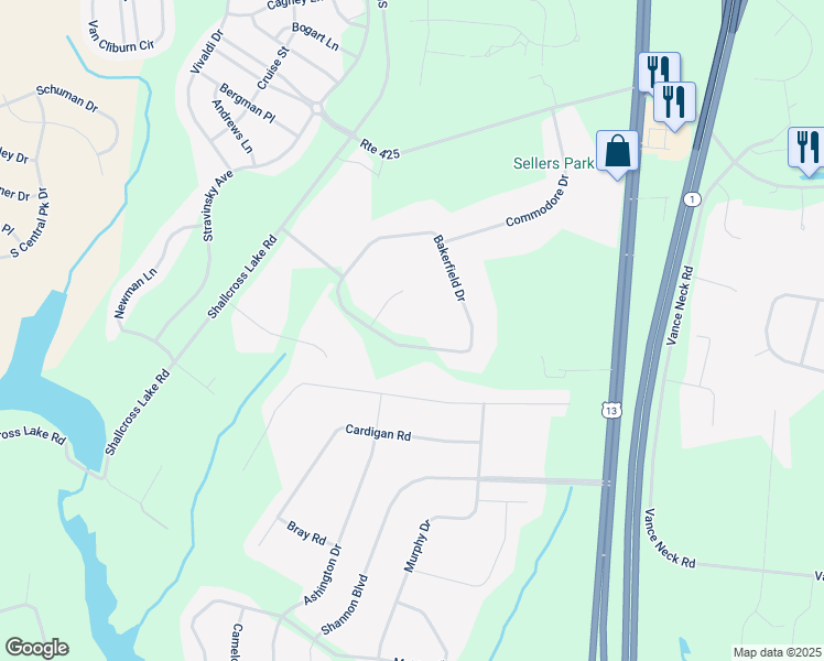 map of restaurants, bars, coffee shops, grocery stores, and more near 139 Bakerfield Drive in Middletown