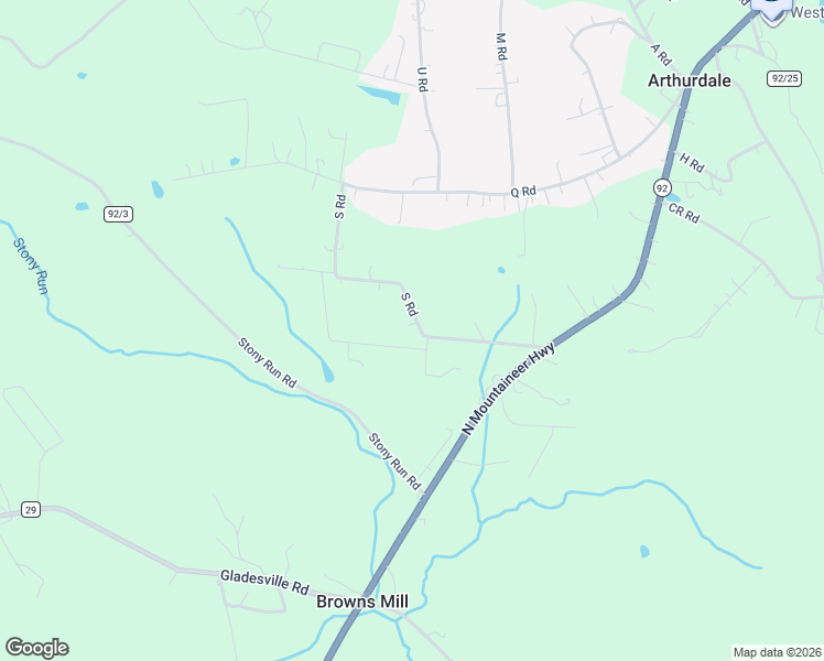 map of restaurants, bars, coffee shops, grocery stores, and more near 275 South Road in Arthurdale