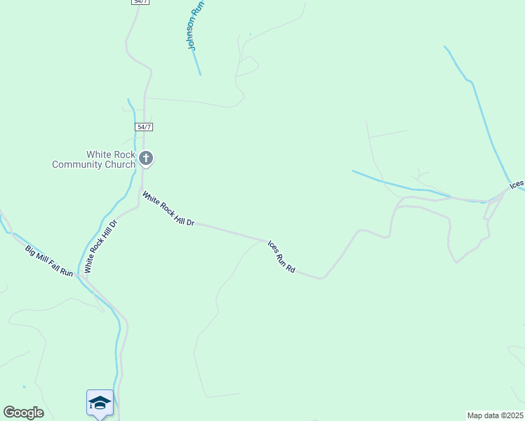 map of restaurants, bars, coffee shops, grocery stores, and more near 838 Ices Run Road in Fairmont
