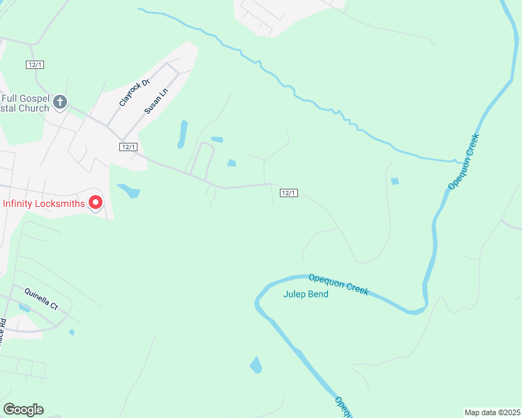 map of restaurants, bars, coffee shops, grocery stores, and more near 84 Dozer Lane in Martinsburg