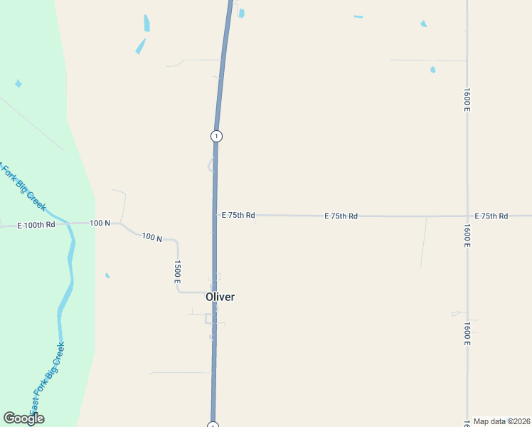 map of restaurants, bars, coffee shops, grocery stores, and more near 15375 East 75th Road in Dennison