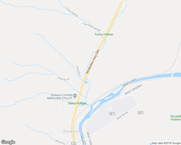 map of restaurants, bars, coffee shops, grocery stores, and more near 22200 McMullen Highway Southwest in Rawlings