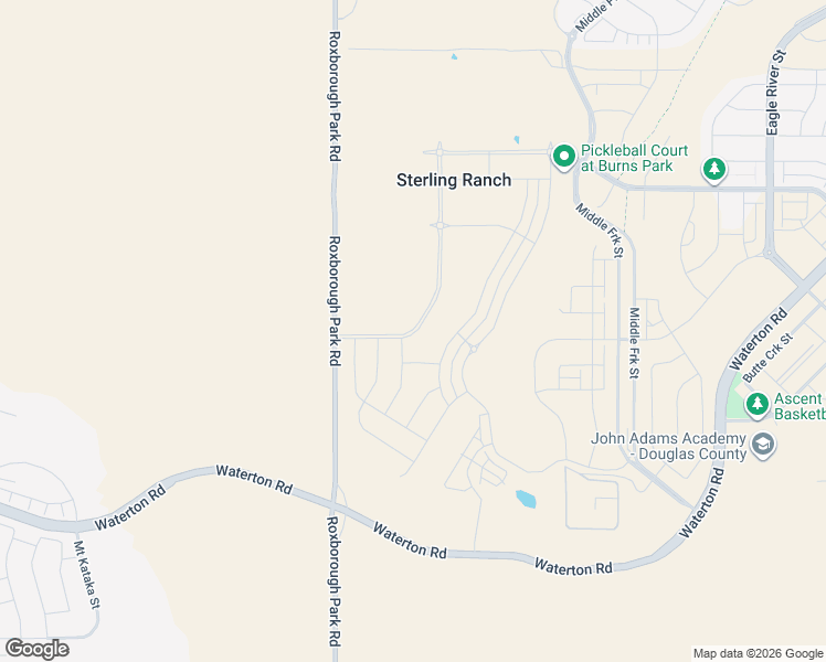 map of restaurants, bars, coffee shops, grocery stores, and more near 8792-8878 Roxborough Park Road in Littleton