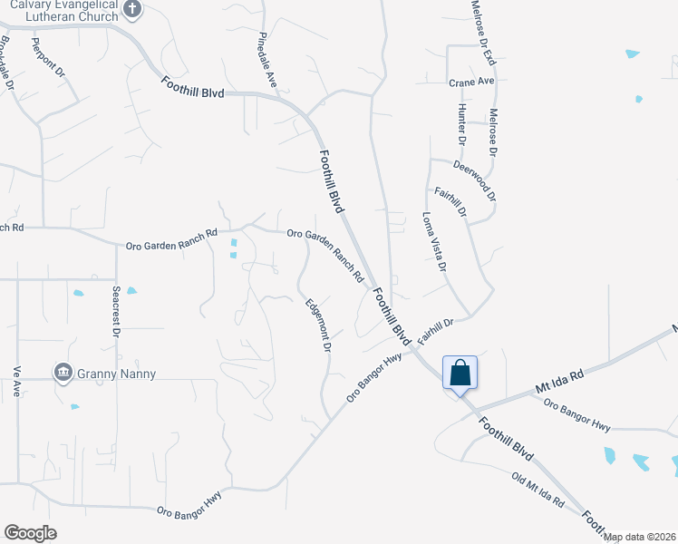 map of restaurants, bars, coffee shops, grocery stores, and more near 89 Edgemont Drive in Oroville