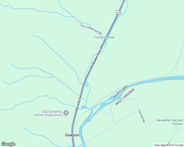 map of restaurants, bars, coffee shops, grocery stores, and more near 22200 McMullen Highway Southwest in Rawlings