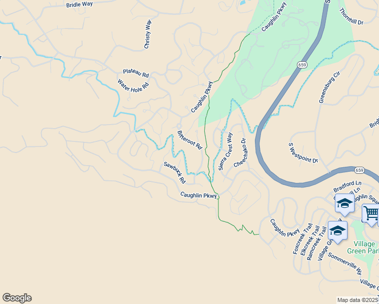 map of restaurants, bars, coffee shops, grocery stores, and more near 4305 Bitteroot Road in Reno