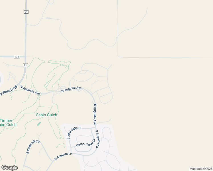 map of restaurants, bars, coffee shops, grocery stores, and more near in Ponderosa Park