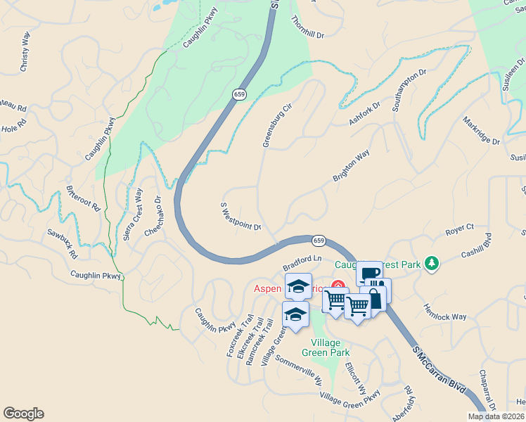 map of restaurants, bars, coffee shops, grocery stores, and more near 3135 Greensburg Circle in Reno