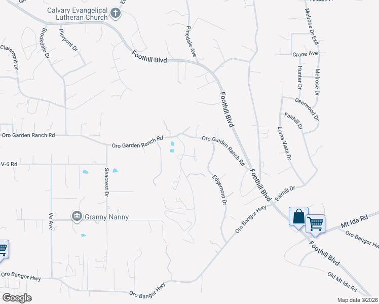 map of restaurants, bars, coffee shops, grocery stores, and more near 27 Inglewood Drive in Oroville
