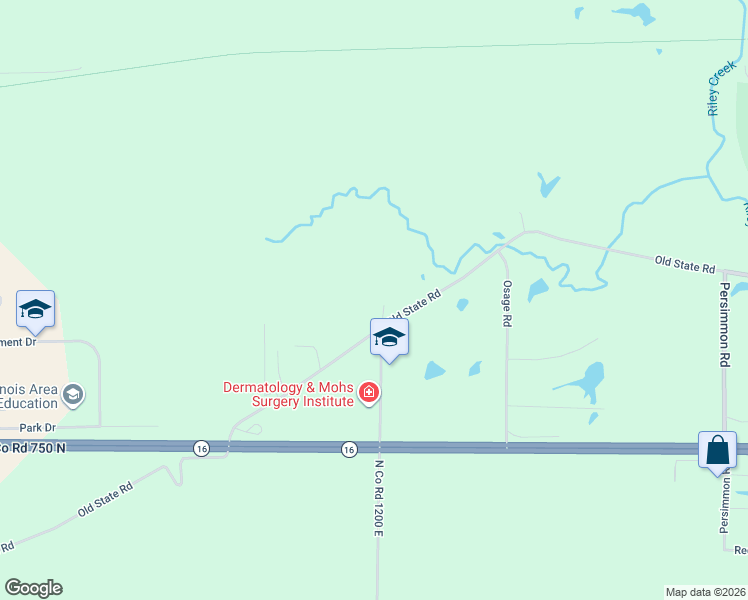 map of restaurants, bars, coffee shops, grocery stores, and more near 12001 County Road 780 North in Charleston