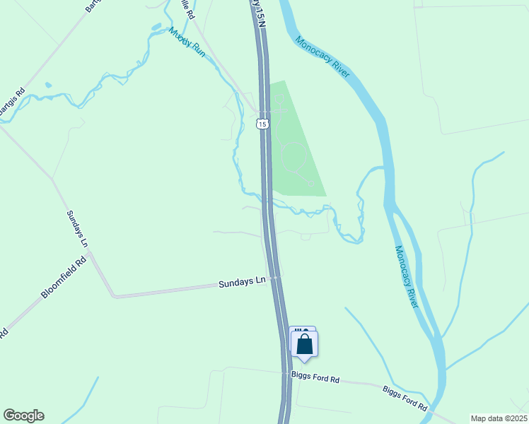 map of restaurants, bars, coffee shops, grocery stores, and more near Catoctin Mountain Highway in Frederick