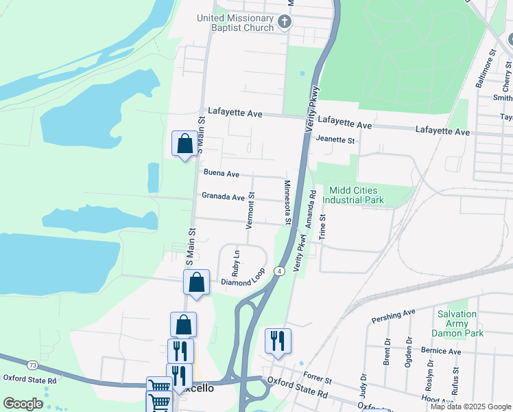 map of restaurants, bars, coffee shops, grocery stores, and more near 701 Pinta Avenue in Middletown