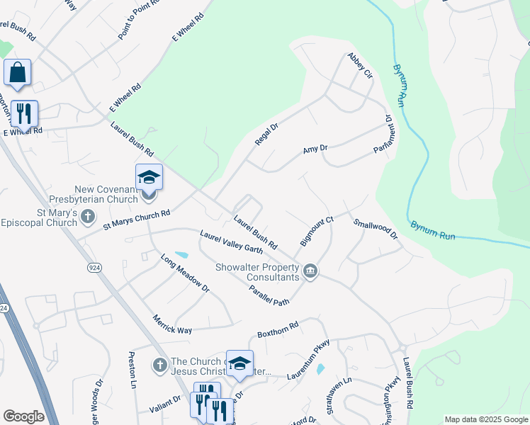map of restaurants, bars, coffee shops, grocery stores, and more near 333 Sullivan Drive in Abingdon