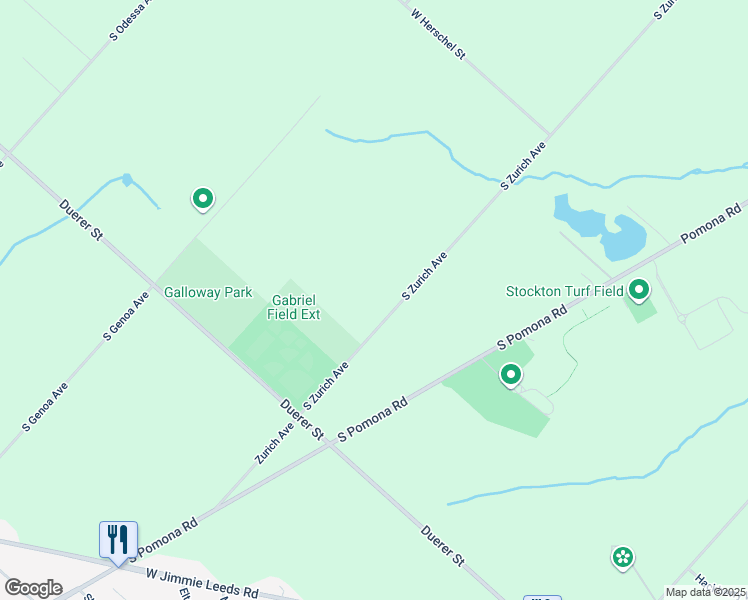 map of restaurants, bars, coffee shops, grocery stores, and more near 255 South Zurich Avenue in Egg Harbor City