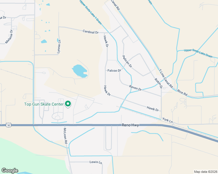 map of restaurants, bars, coffee shops, grocery stores, and more near 4511 Hawk Drive in Fallon