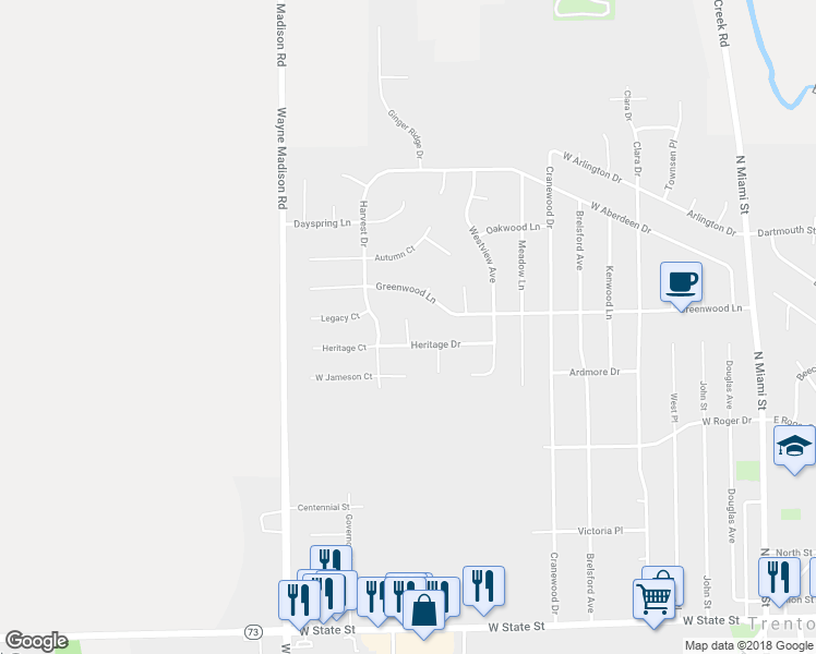 map of restaurants, bars, coffee shops, grocery stores, and more near 807 Harbor Place in Trenton