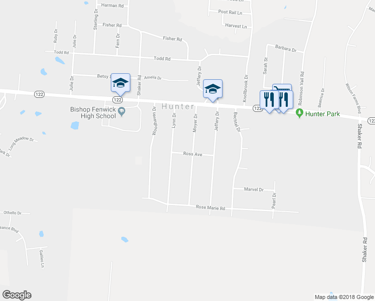 map of restaurants, bars, coffee shops, grocery stores, and more near 4516 Ross Avenue in Franklin