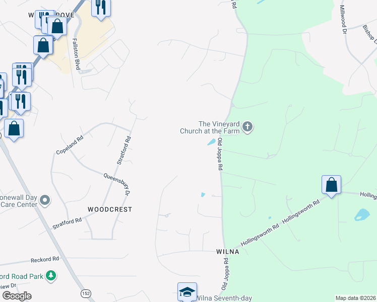 map of restaurants, bars, coffee shops, grocery stores, and more near 812 Old Joppa Road in Pleasant Hills