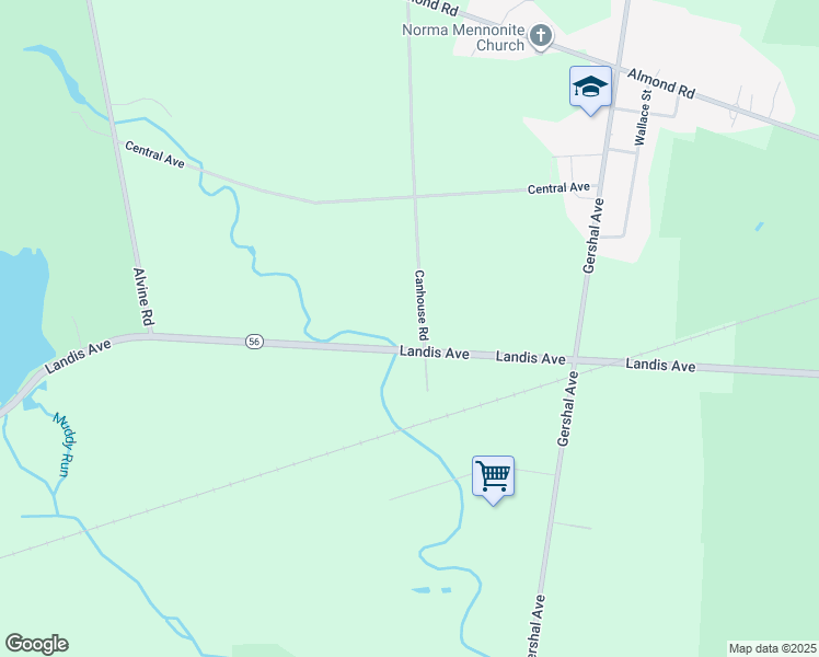 map of restaurants, bars, coffee shops, grocery stores, and more near 641 Canhouse Road in Elmer