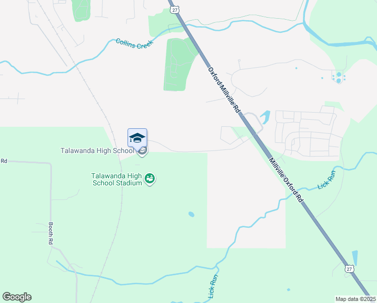 map of restaurants, bars, coffee shops, grocery stores, and more near University Park Boulevard in Oxford
