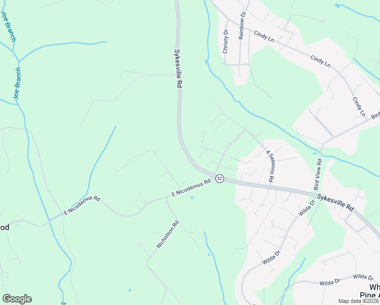 map of restaurants, bars, coffee shops, grocery stores, and more near 3033 Sykesville Road in Westminster