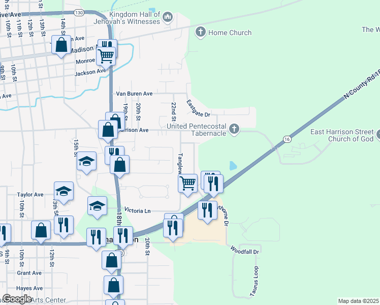 map of restaurants, bars, coffee shops, grocery stores, and more near 827-831 Tanglewood Drive in Charleston