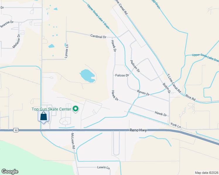 map of restaurants, bars, coffee shops, grocery stores, and more near 4511 Hawk Drive in Fallon