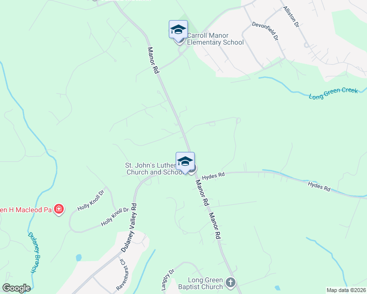 map of restaurants, bars, coffee shops, grocery stores, and more near 13324 Manor Road in Baldwin