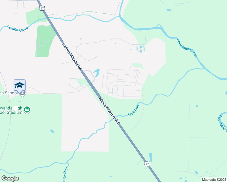 map of restaurants, bars, coffee shops, grocery stores, and more near 1500 Magnolia Drive in Oxford