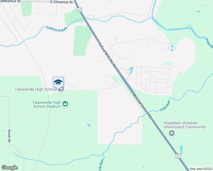map of restaurants, bars, coffee shops, grocery stores, and more near 5131 Red Cloud Court in Oxford