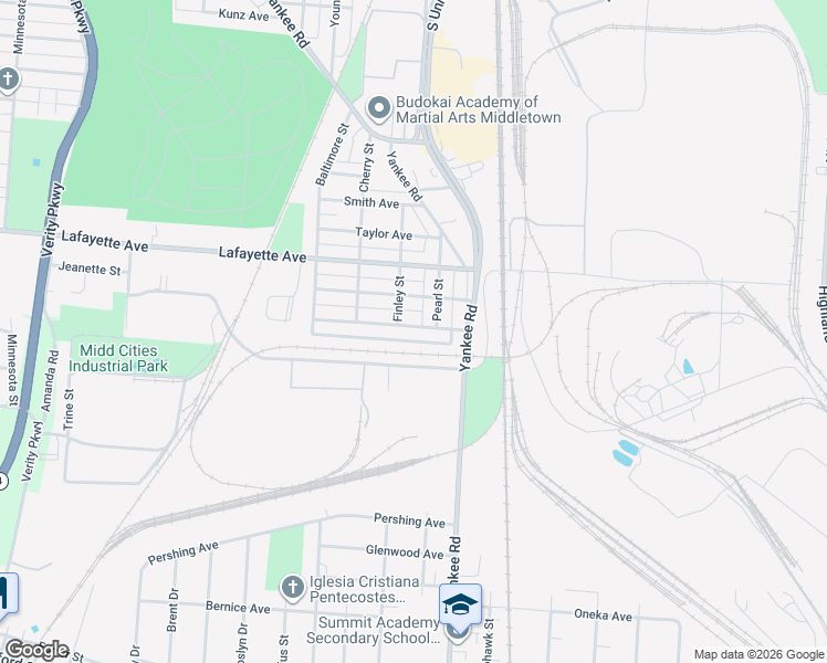 map of restaurants, bars, coffee shops, grocery stores, and more near 1706 Meadow Avenue in Middletown