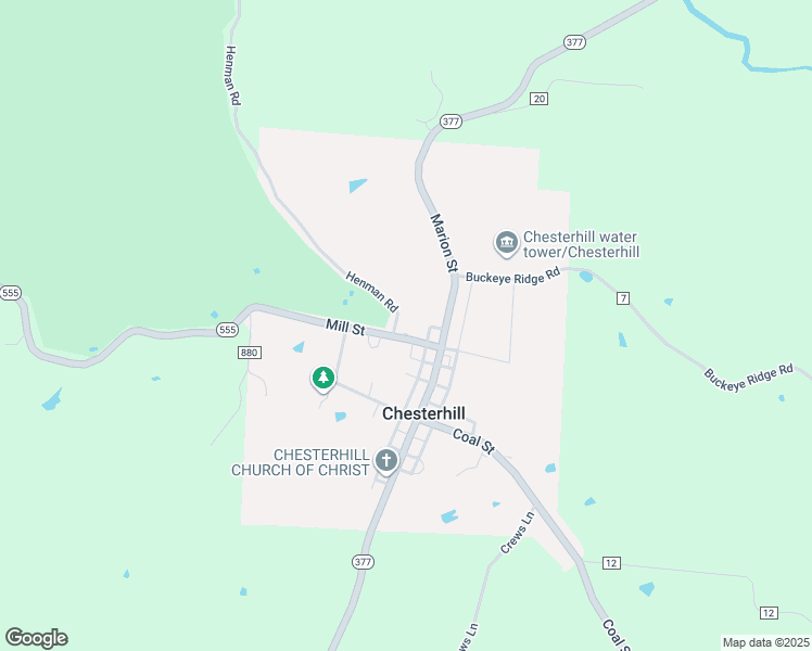 map of restaurants, bars, coffee shops, grocery stores, and more near 1675 Mill St in Chesterhill