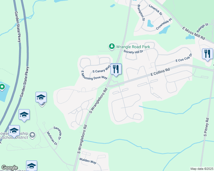 map of restaurants, bars, coffee shops, grocery stores, and more near in Galloway