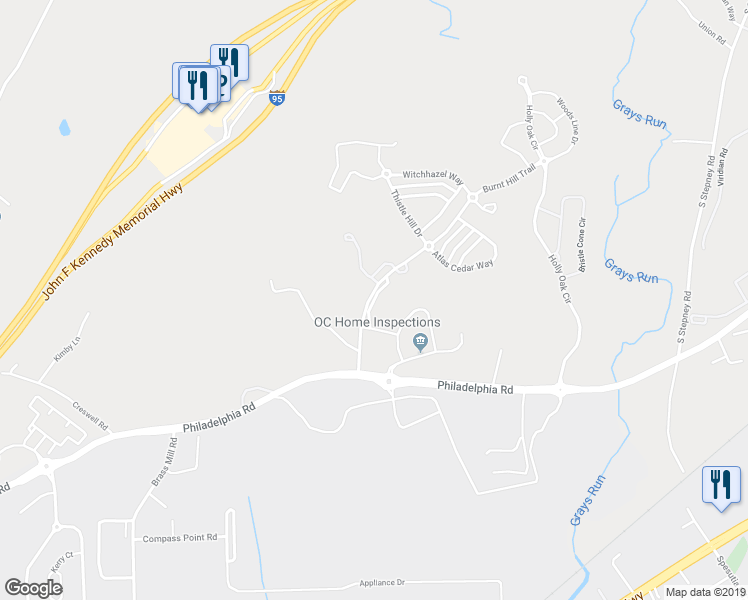 map of restaurants, bars, coffee shops, grocery stores, and more near Twinleaf Drive in Aberdeen